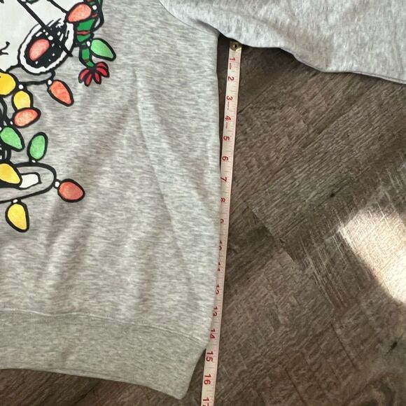 Peanuts Snoopy "Merry & Bright" Holiday Sweatshirt- Size 1X - Picture 6 of 6